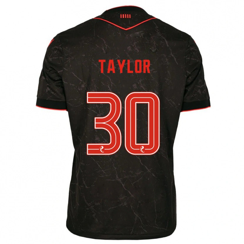 Danxen Kid Fraser Taylor #30 Black Red Away Jersey 2025/26 T-Shirt