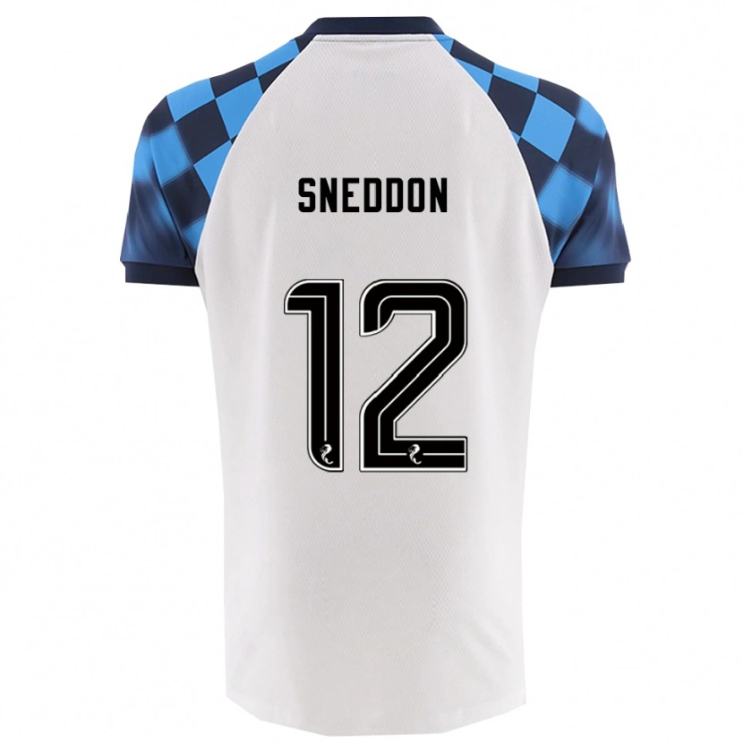 Danxen Kid Jamie Sneddon #12 White Sky Blue Away Jersey 2025/26 T-Shirt