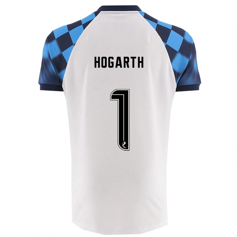 Danxen Kid Nicky Hogarth #1 White Sky Blue Away Jersey 2025/26 T-Shirt