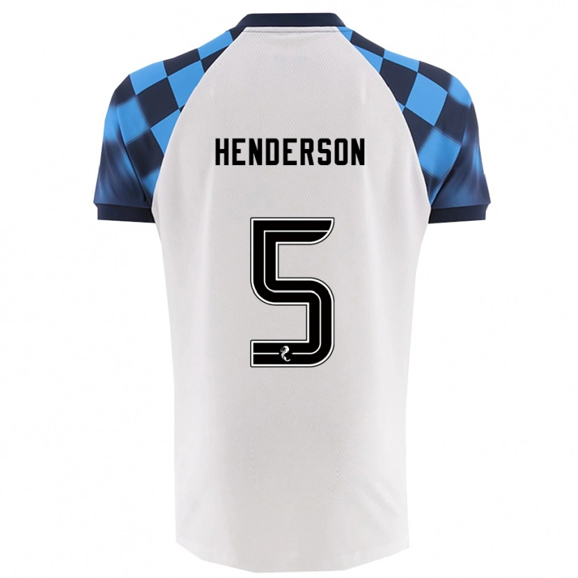 Danxen Kid Liam Henderson #5 White Sky Blue Away Jersey 2025/26 T-Shirt