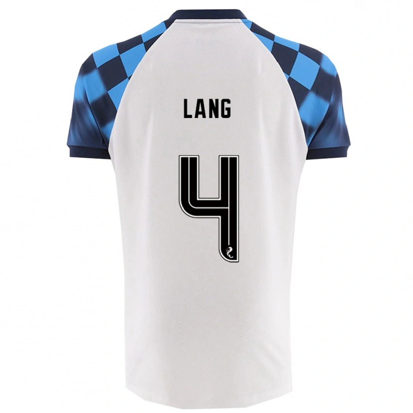 Danxen Kid Tom Lang #4 White Sky Blue Away Jersey 2025/26 T-Shirt