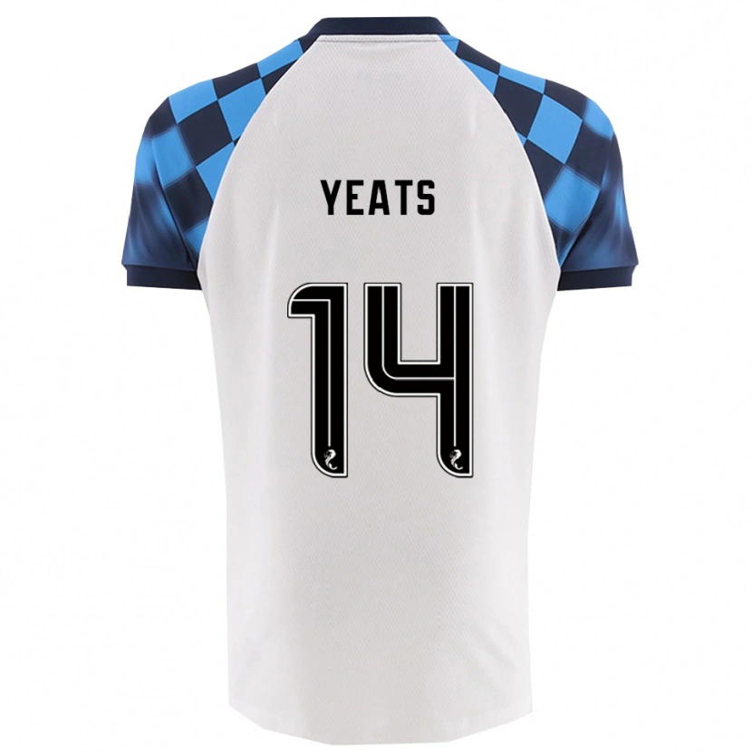 Danxen Kid Finn Yeats #14 White Sky Blue Away Jersey 2025/26 T-Shirt