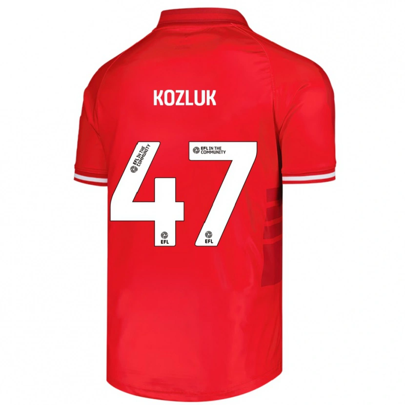 Danxen Men Ziggy Kozluk #47 Red White Home Jersey 2025/26 T-Shirt