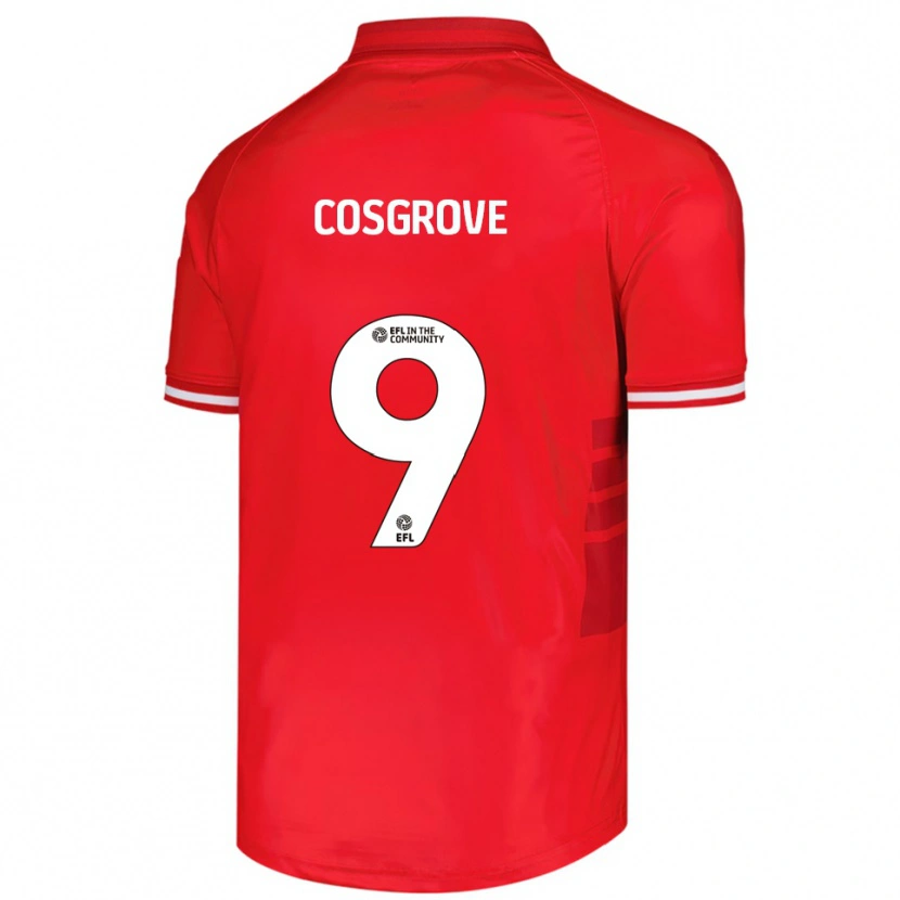 Danxen Men Sam Cosgrove #9 Red White Home Jersey 2025/26 T-Shirt