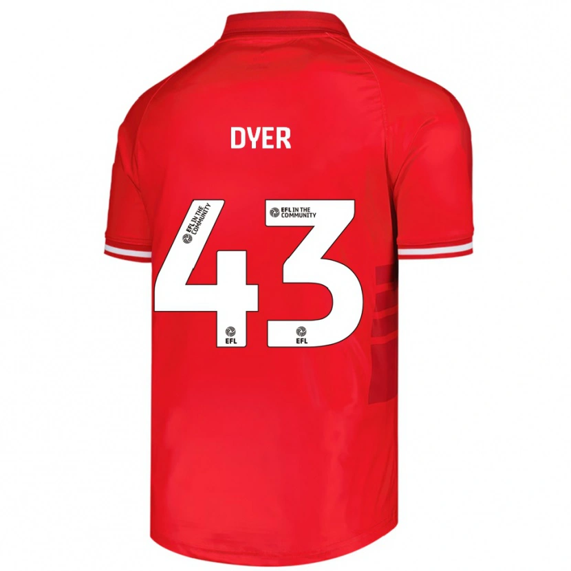 Danxen Men Josiah Dyer #43 Red White Home Jersey 2025/26 T-Shirt