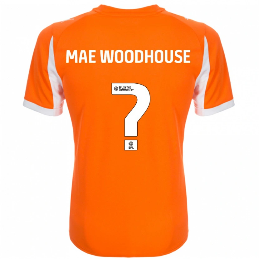 Danxen Men Evie Mae Woodhouse #0 Orange White Home Jersey 2025/26 T-Shirt