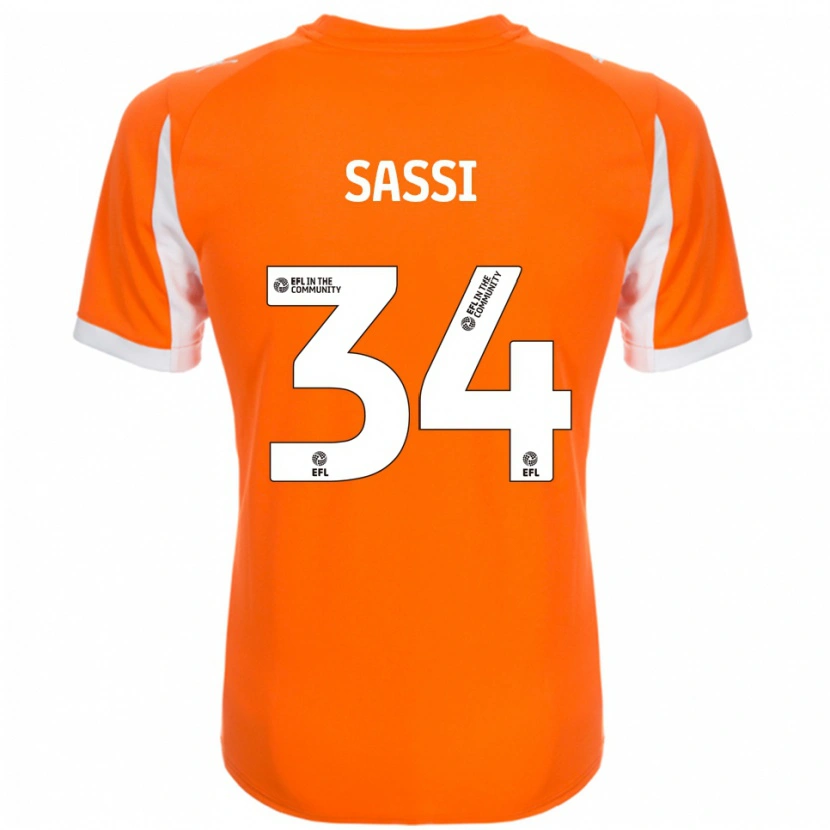 Danxen Men Dan Sassi #34 Orange White Home Jersey 2025/26 T-Shirt