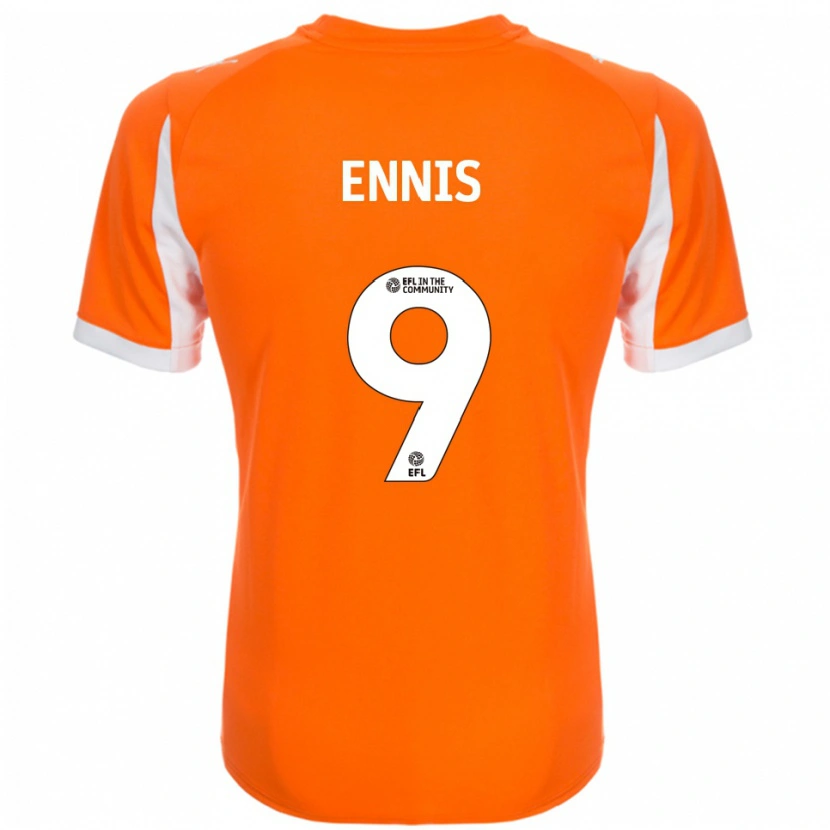 Danxen Men Niall Ennis #9 Orange White Home Jersey 2025/26 T-Shirt