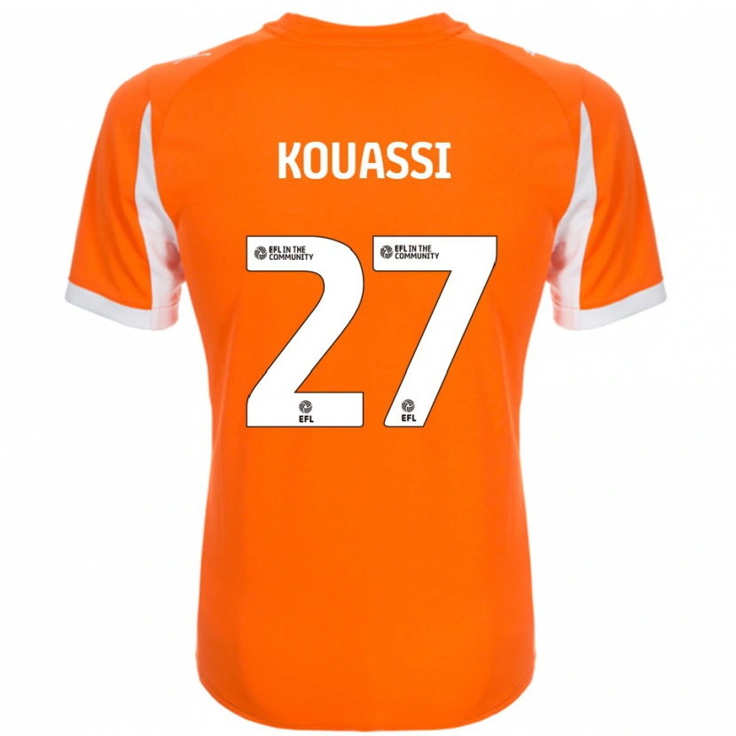 Danxen Men Kylian Kouassi #27 Orange White Home Jersey 2025/26 T-Shirt