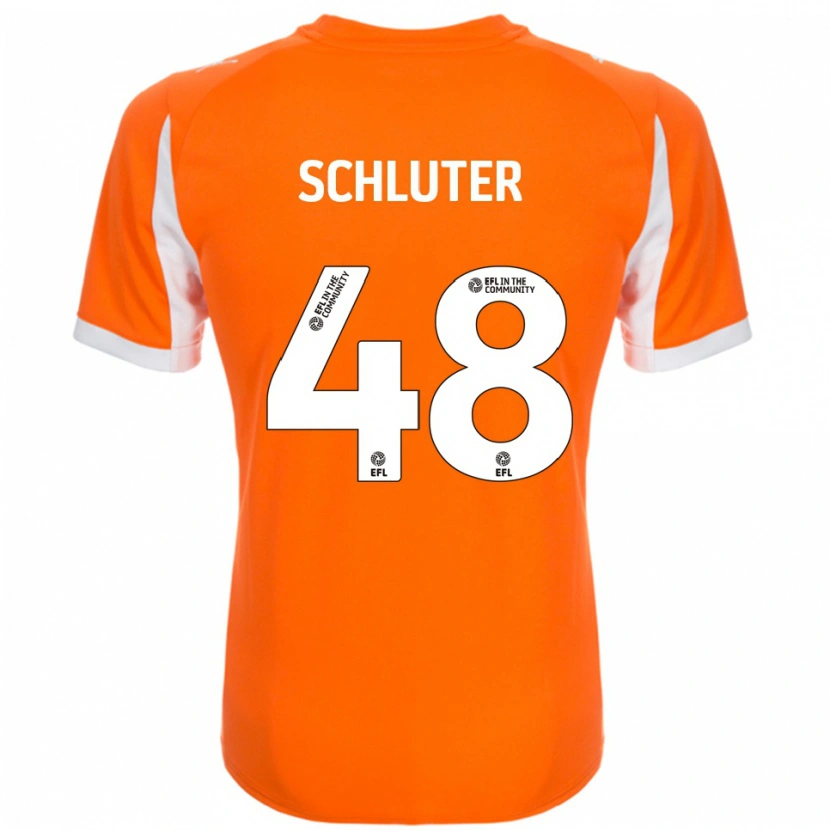 Danxen Men Gabriel Schluter #48 Orange White Home Jersey 2025/26 T-Shirt