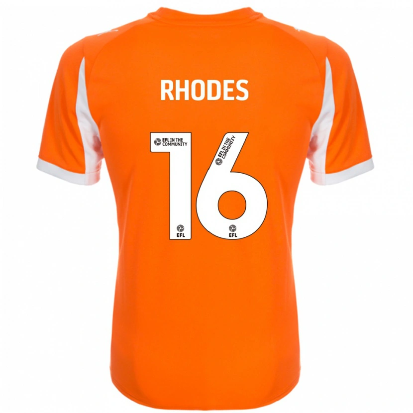 Danxen Men Jordan Rhodes #16 Orange White Home Jersey 2025/26 T-Shirt