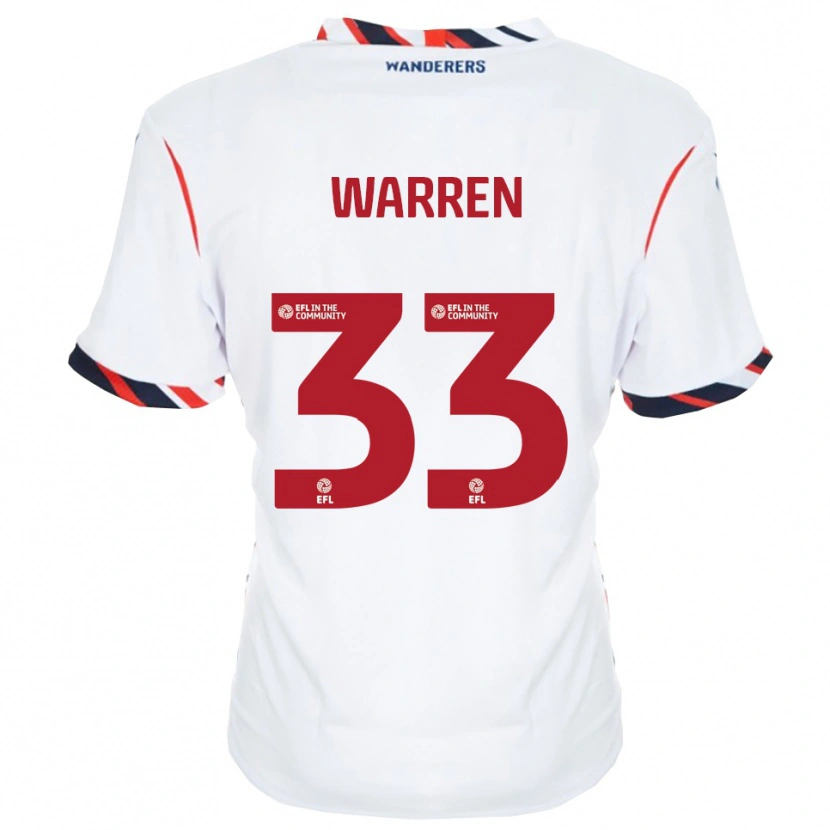 Danxen Men Charlie Warren #33 White Red Home Jersey 2025/26 T-Shirt