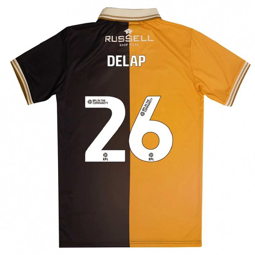 Danxen Men Finn Delap #26 Yellow Black Home Jersey 2025/26 T-Shirt