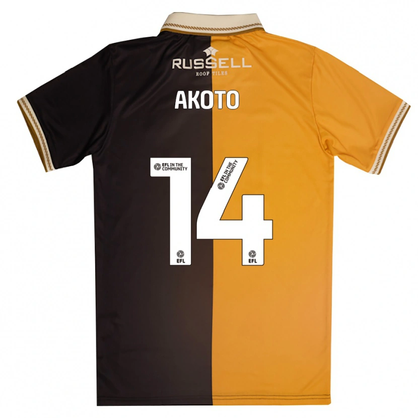Danxen Men Nick Akoto #14 Yellow Black Home Jersey 2025/26 T-Shirt