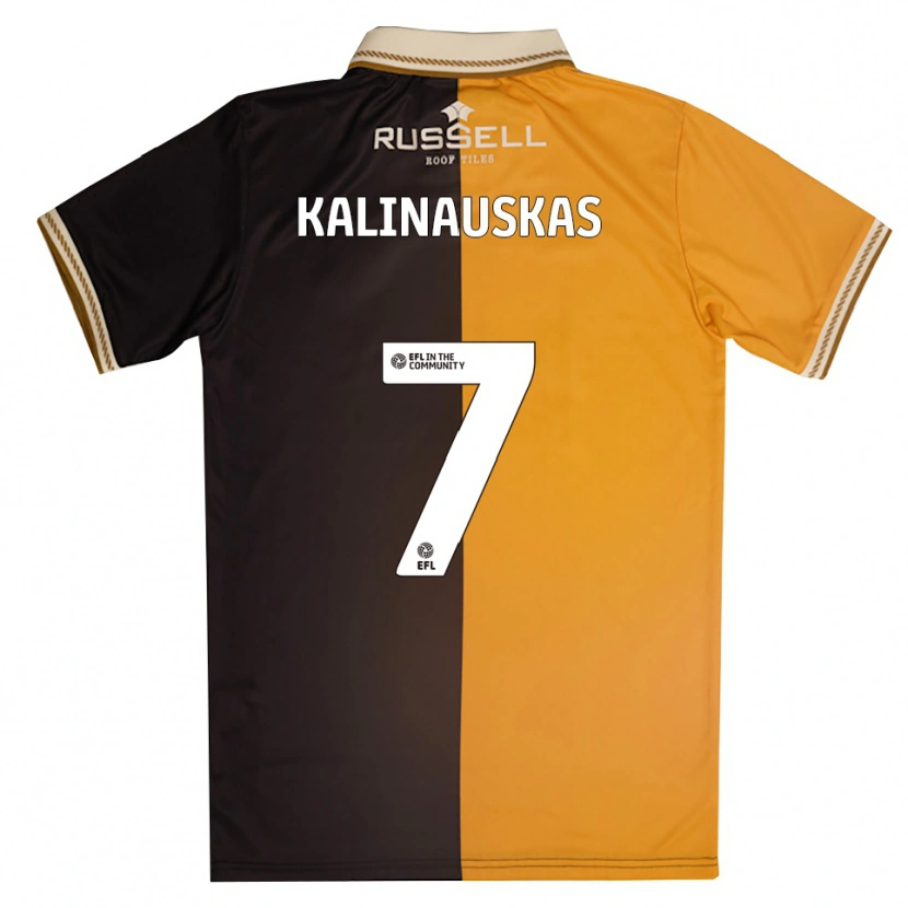 Danxen Men Tomas Kalinauskas #7 Yellow Black Home Jersey 2025/26 T-Shirt