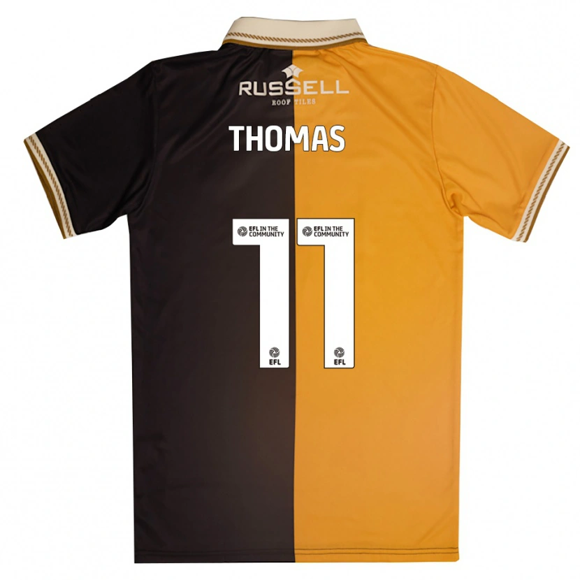 Danxen Men Shanae Thomas #11 Yellow Black Home Jersey 2025/26 T-Shirt