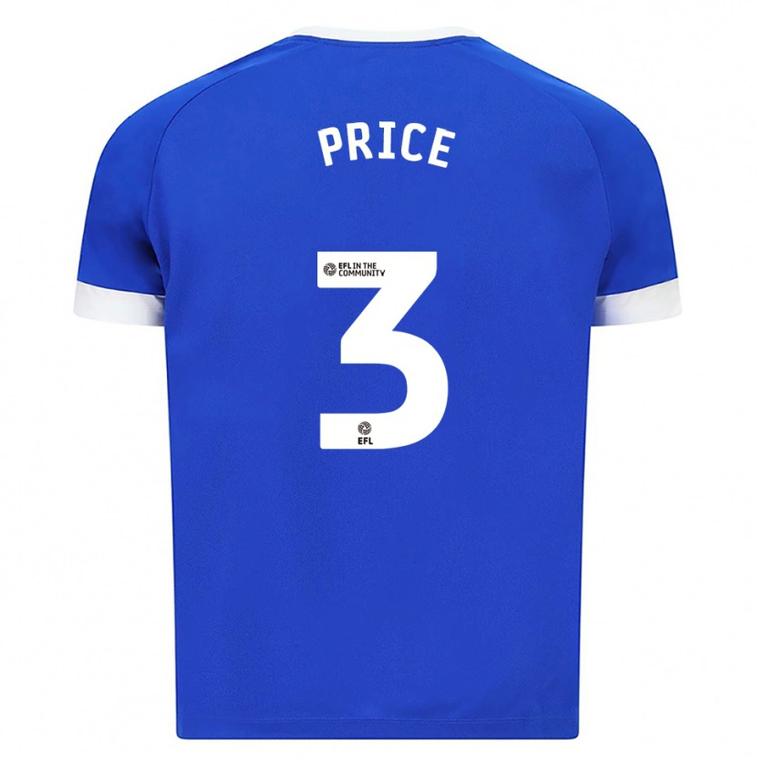 Danxen Men Ffion Price #3 Blue White Home Jersey 2025/26 T-Shirt