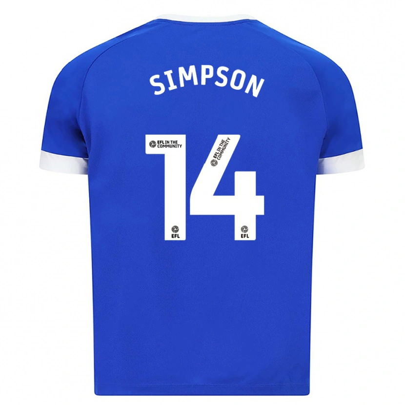 Danxen Men Jasmine Simpson #14 Blue White Home Jersey 2025/26 T-Shirt