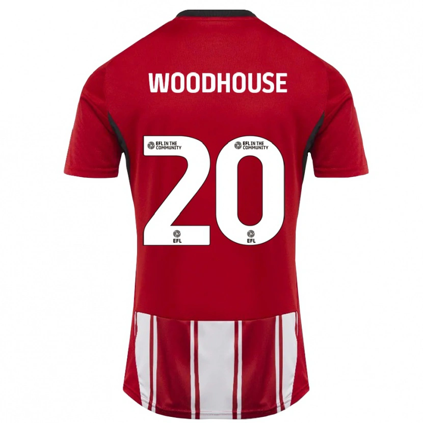 Danxen Men Luca Woodhouse #20 Red White Black Home Jersey 2025/26 T-Shirt