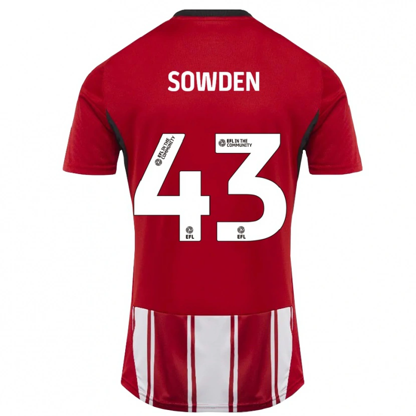 Danxen Men Andrew Sowden #43 Red White Black Home Jersey 2025/26 T-Shirt