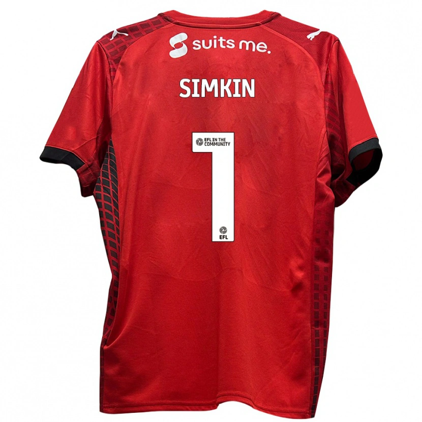 Danxen Men Tommy Simkin #1 Red Black Home Jersey 2025/26 T-Shirt