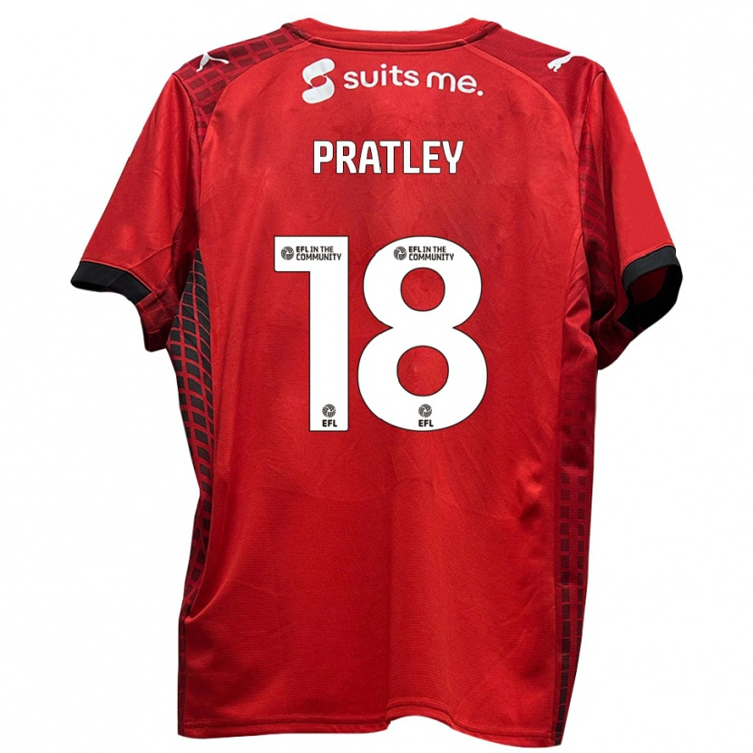 Danxen Men Darren Pratley #18 Red Black Home Jersey 2025/26 T-Shirt