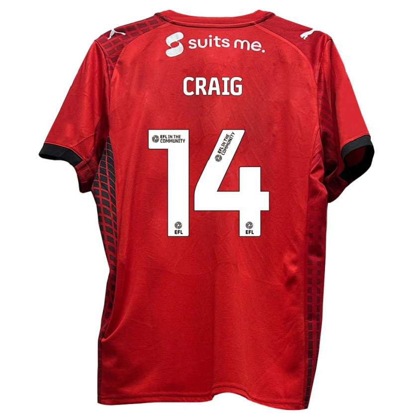 Danxen Men Michael Craig #14 Red Black Home Jersey 2025/26 T-Shirt