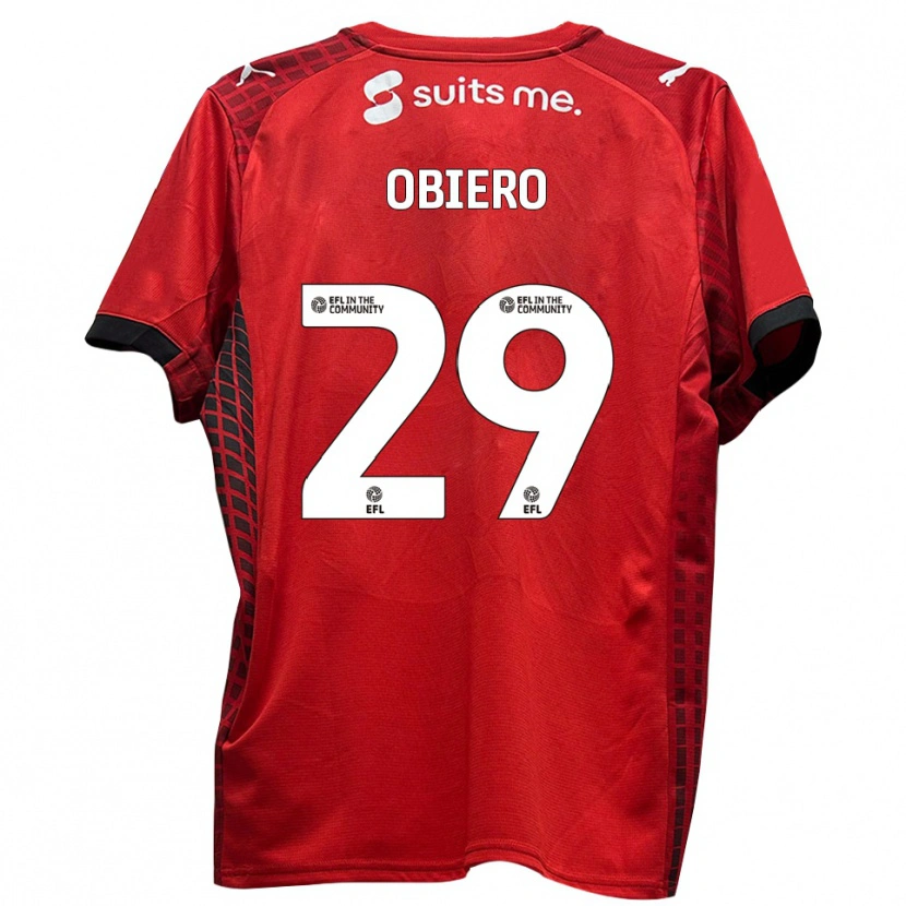 Danxen Men Zech Obiero #29 Red Black Home Jersey 2025/26 T-Shirt