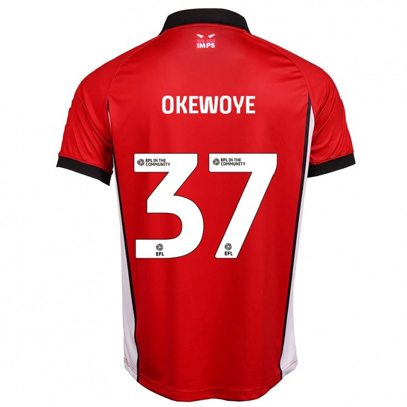 Danxen Men Gbolahan Okewoye #37 Red White Home Jersey 2025/26 T-Shirt