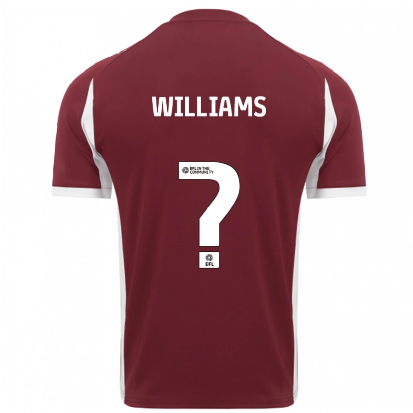 Danxen Men Gracie Williams #0 Burgundy White Home Jersey 2025/26 T-Shirt
