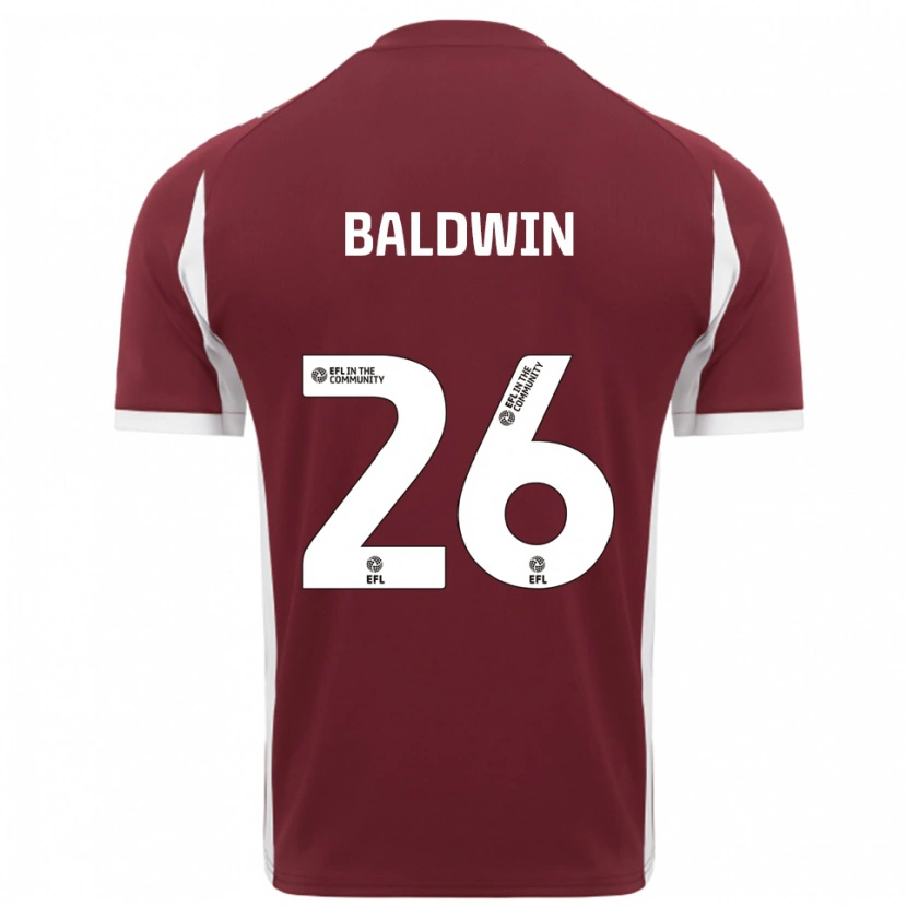 Danxen Men Jack Baldwin #26 Burgundy White Home Jersey 2025/26 T-Shirt