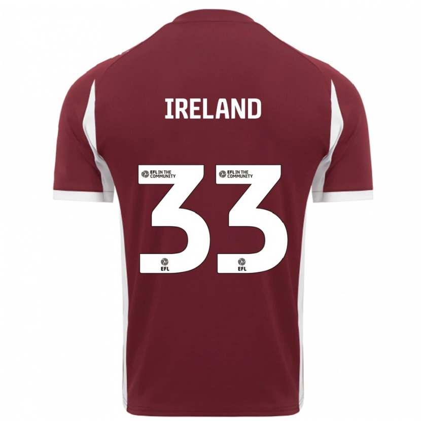 Danxen Men Matthew Ireland #33 Burgundy White Home Jersey 2025/26 T-Shirt