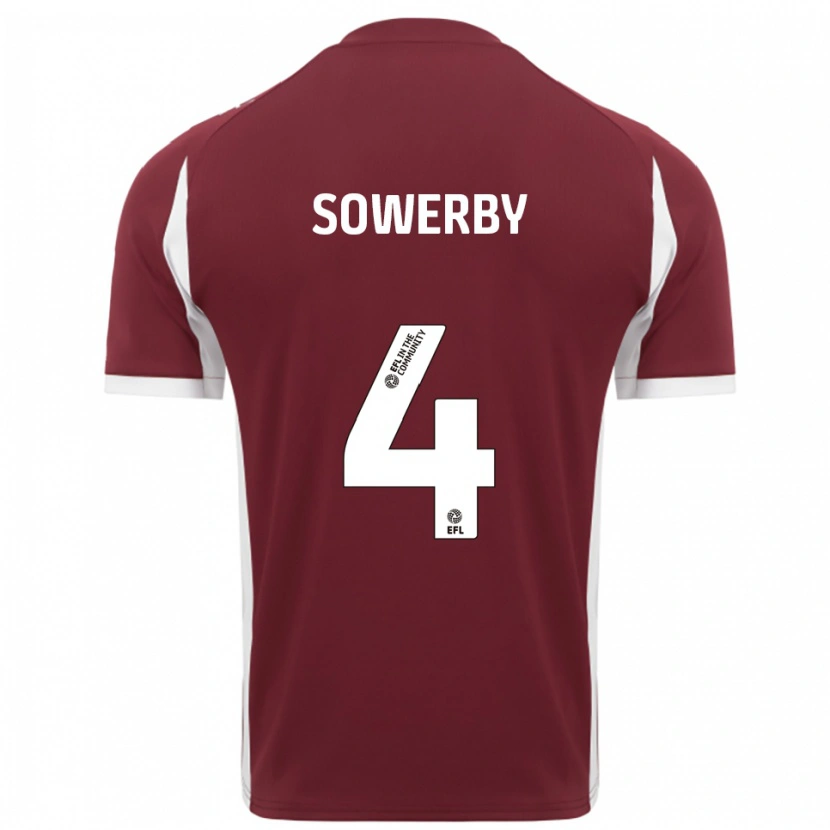 Danxen Men Jack Sowerby #4 Burgundy White Home Jersey 2025/26 T-Shirt