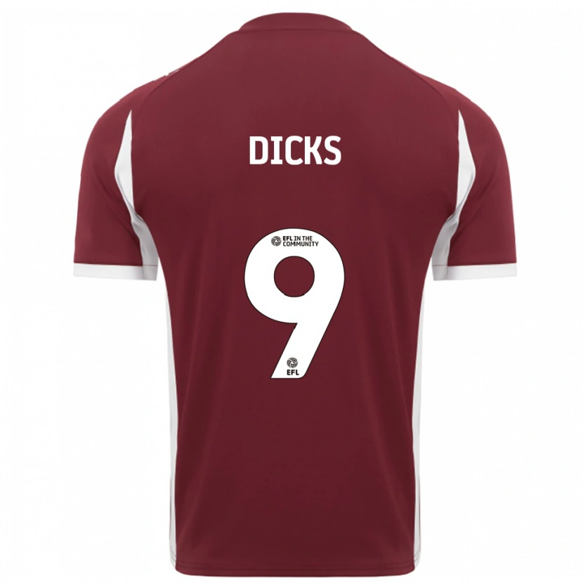 Danxen Men Alexandra Dicks #9 Burgundy White Home Jersey 2025/26 T-Shirt
