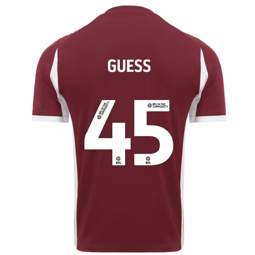 Danxen Men Harry Guess #45 Burgundy White Home Jersey 2025/26 T-Shirt