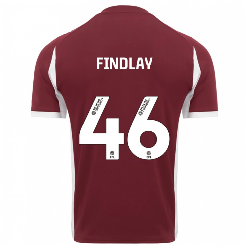 Danxen Men Freddie Findlay #46 Burgundy White Home Jersey 2025/26 T-Shirt