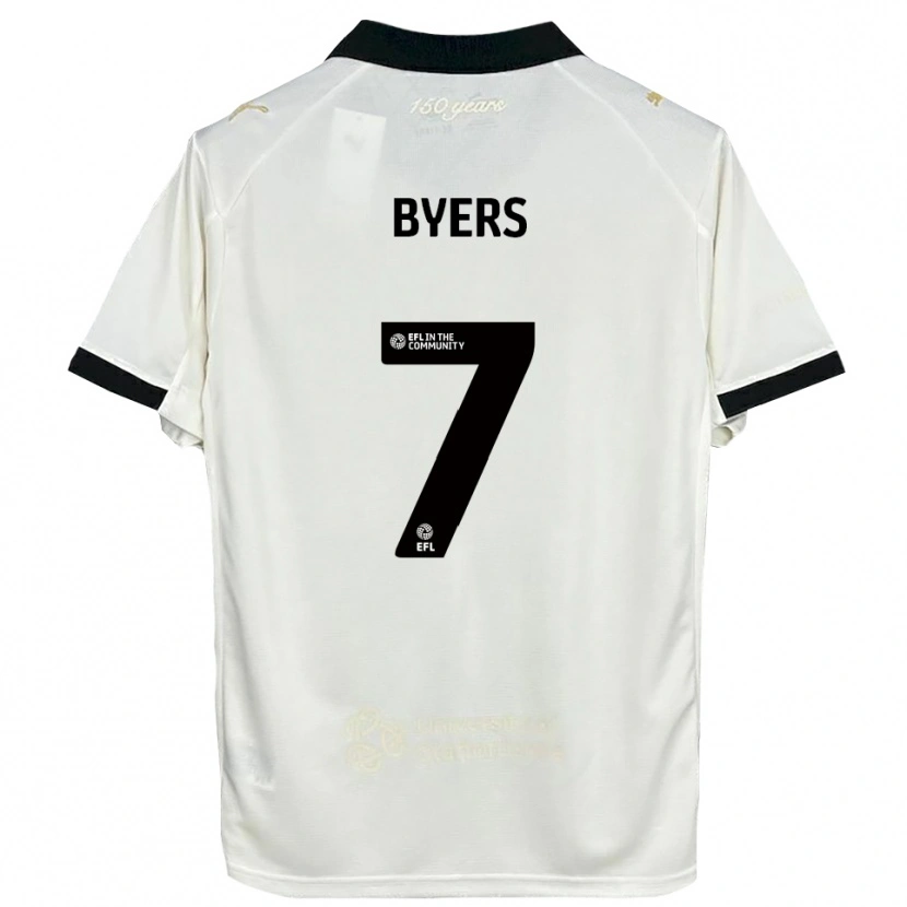 Danxen Men George Byers #7 Off-White Black Home Jersey 2025/26 T-Shirt