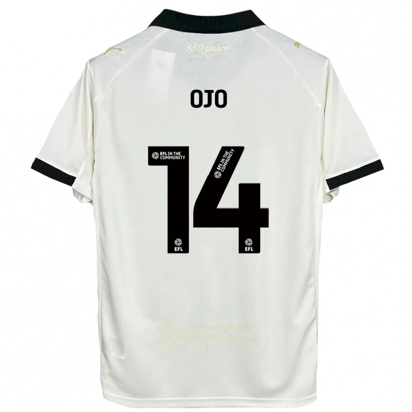 Danxen Men Funso Ojo #14 Off-White Black Home Jersey 2025/26 T-Shirt