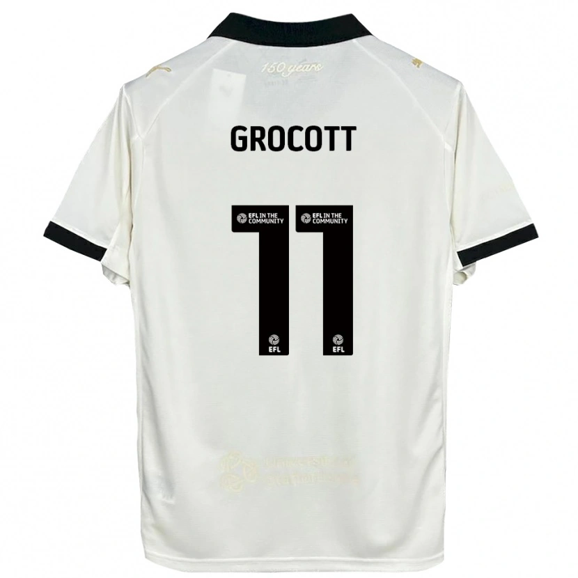 Danxen Men Olivia Grocott #11 Off-White Black Home Jersey 2025/26 T-Shirt