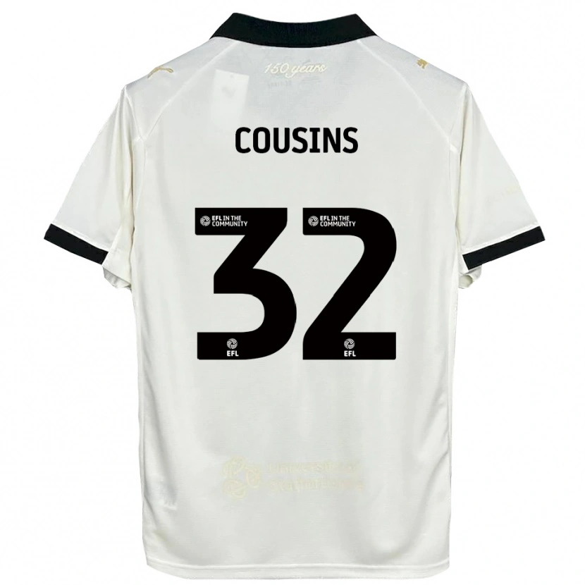 Danxen Men Logan Cousins #32 Off-White Black Home Jersey 2025/26 T-Shirt