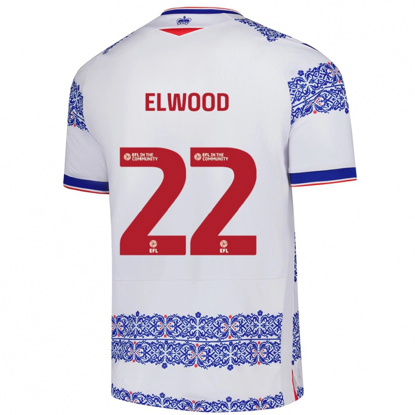 Danxen Men Amelia Elwood #22 White Blue Home Jersey 2025/26 T-Shirt