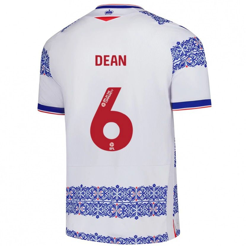 Danxen Men Harlee Dean #6 White Blue Home Jersey 2025/26 T-Shirt