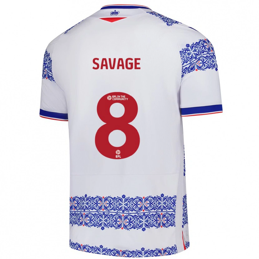 Danxen Men Charlie Savage #8 White Blue Home Jersey 2025/26 T-Shirt