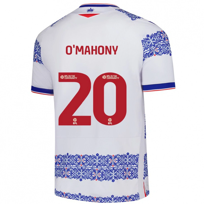Danxen Men Mark O'mahony #20 White Blue Home Jersey 2025/26 T-Shirt