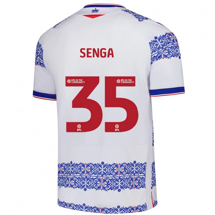 Danxen Men Jack Senga #35 White Blue Home Jersey 2025/26 T-Shirt