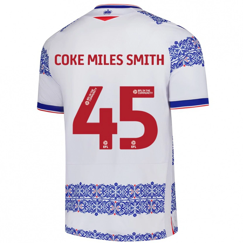 Danxen Men Kiyan Coke Miles Smith #45 White Blue Home Jersey 2025/26 T-Shirt