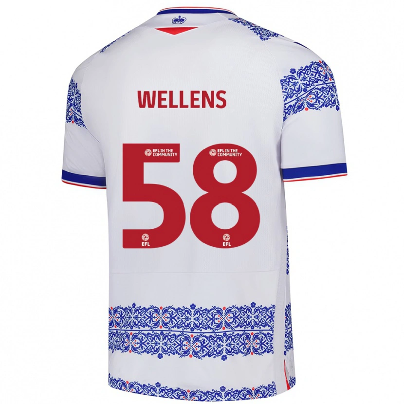 Danxen Men Charlie Wellens #58 White Blue Home Jersey 2025/26 T-Shirt