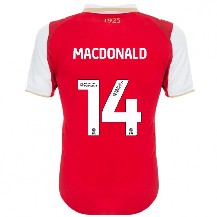 Danxen Men Alex Macdonald #14 Red White Home Jersey 2025/26 T-Shirt