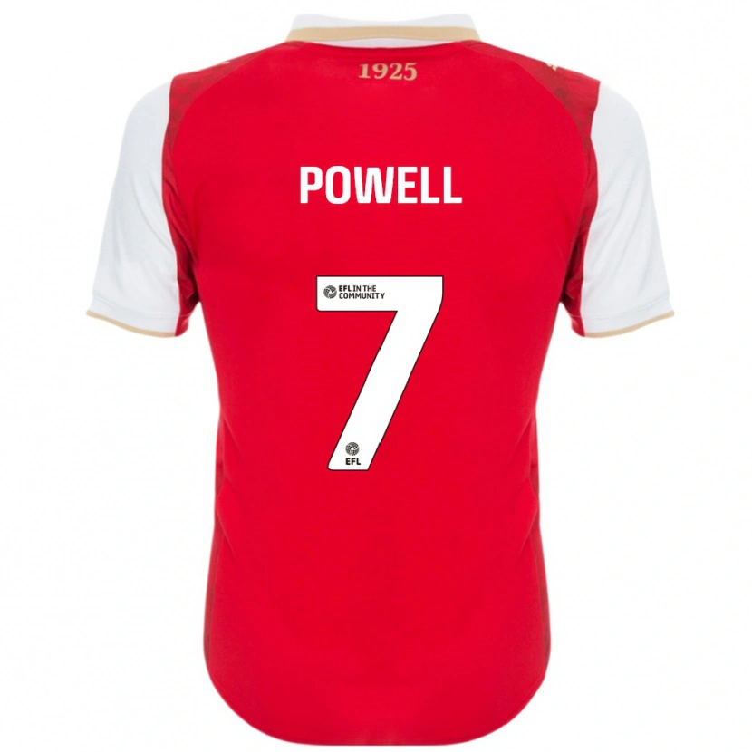 Danxen Men Joe Powell #7 Red White Home Jersey 2025/26 T-Shirt