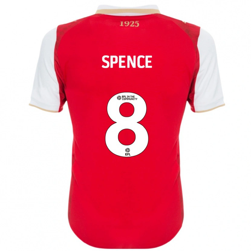 Danxen Men Kian Spence #8 Red White Home Jersey 2025/26 T-Shirt
